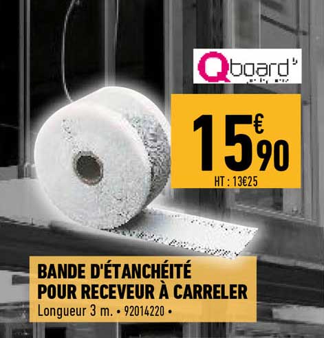 bande d'étanchéité pour receveur à carreler