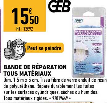 bande de réparation tous matériaux
