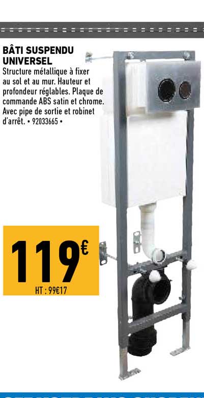 bâti suspendu universel