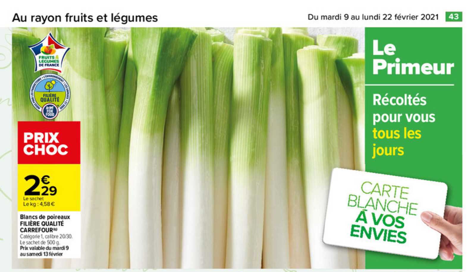 Blancs De Poireaux Filière Qualité Carrefour