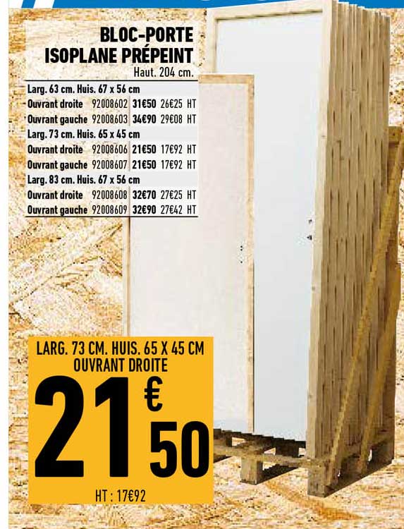 bloc-porte isoplane prépeint