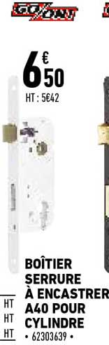 boîtier serrure à encastrer a40 pour cylindre go-on!
