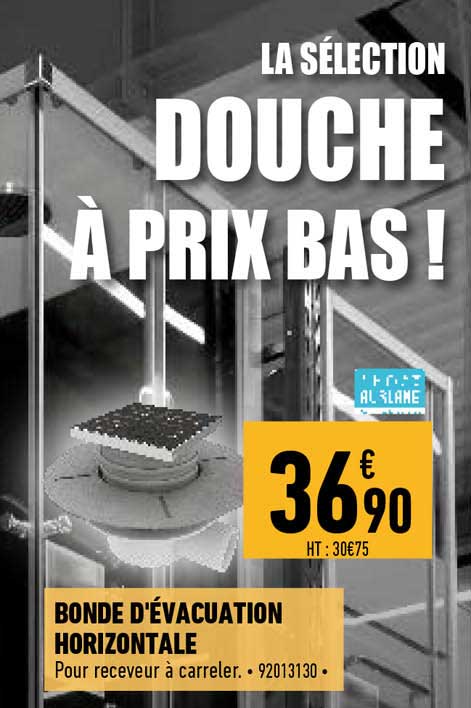 bonde d'évacuation horizontale