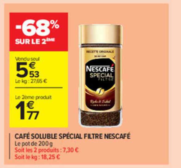 Café Soluble Spécial Filtre Nescafé
