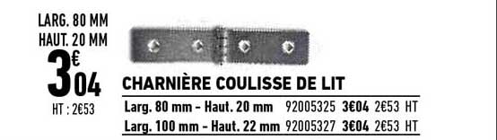 charnière coulisse de lit