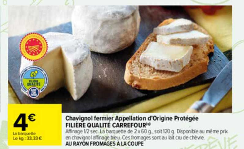 chavignol fermier appellation d'origine protégée filière qualité carrefour