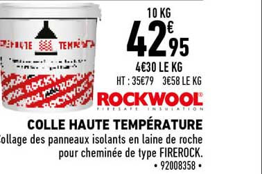 colle haute température rockwool