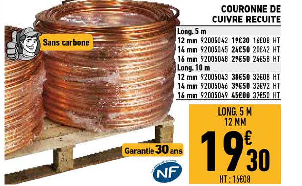 couronne de cuivre recuite