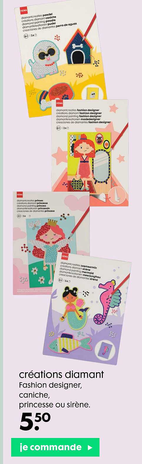 créations diamand fashion designer, caniche, princesse ou sirène