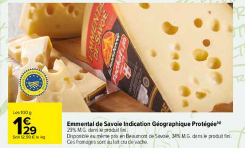 emmental de savoie indication géographique protégée