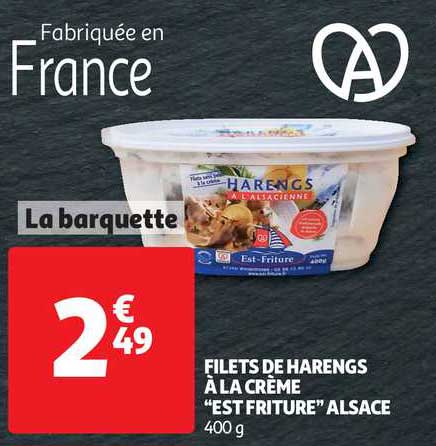 filets de harengs à la crème "est friture" alsace
