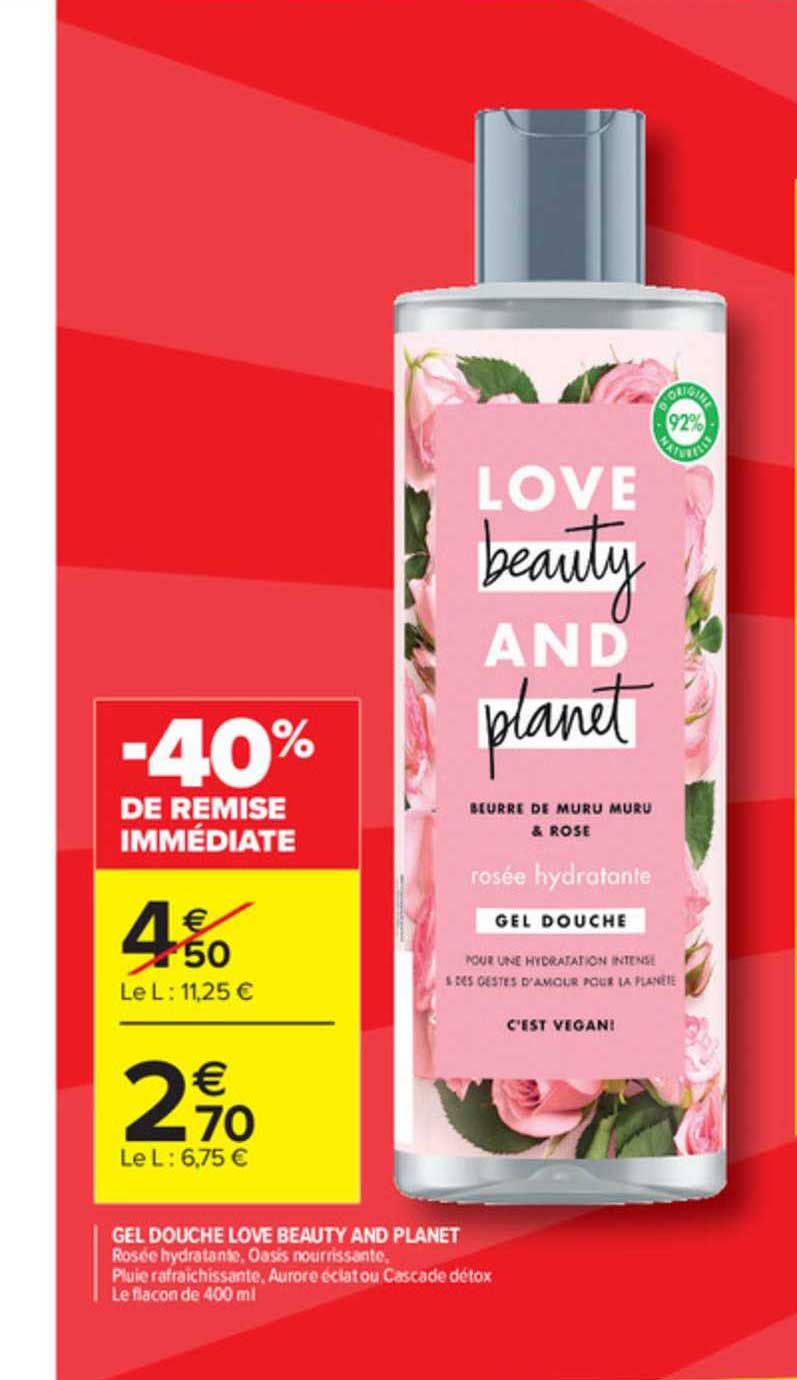 gel douche love beauty and planet