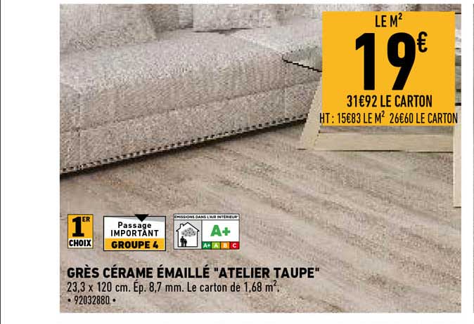 grès cérame émaillé "atelier taupe"