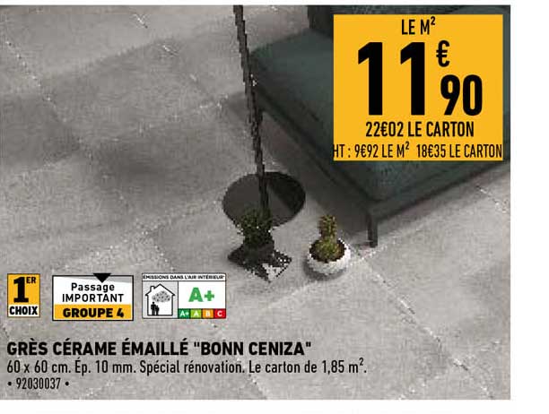 grès cérame émaillé "bonn ceniza"