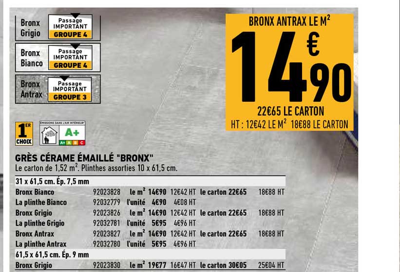 Grès Cérame émaillé "bronx"