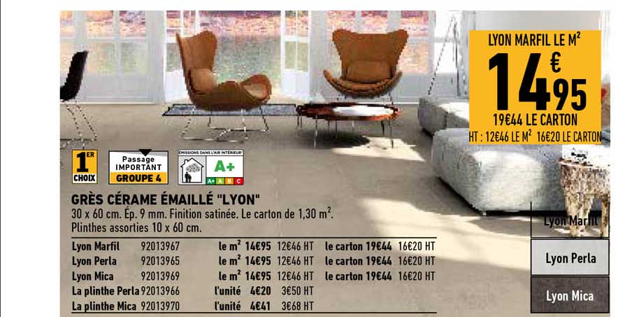 grès cérame émaillé "lyon"