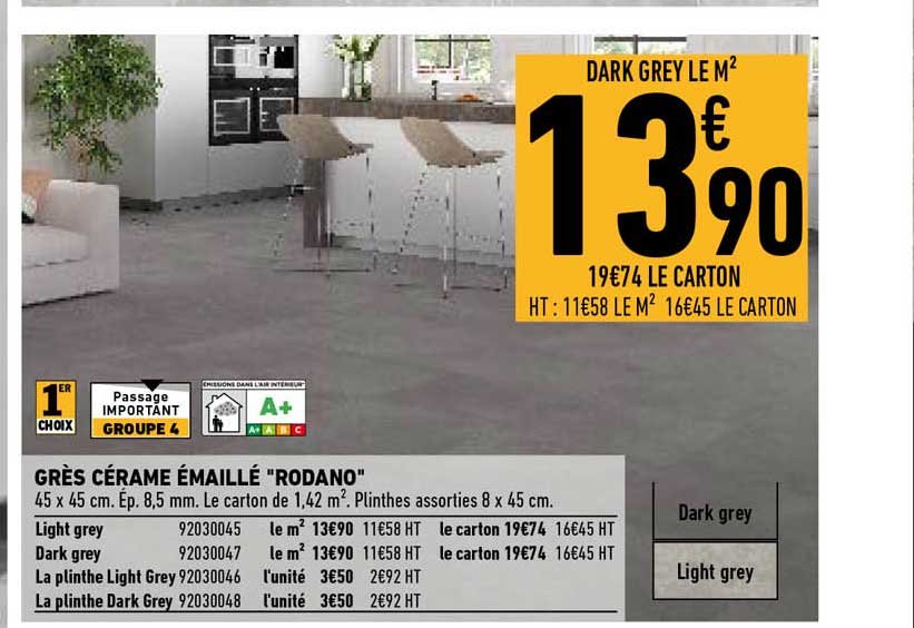 grès cérame émaillé "rodano"