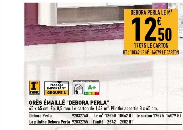Grès émaillé "debora Perla"