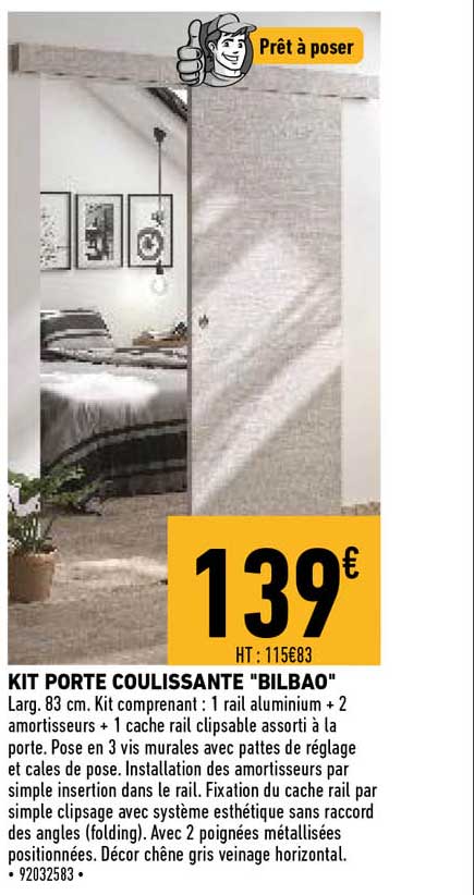 kit porte coulissante "bilbao"