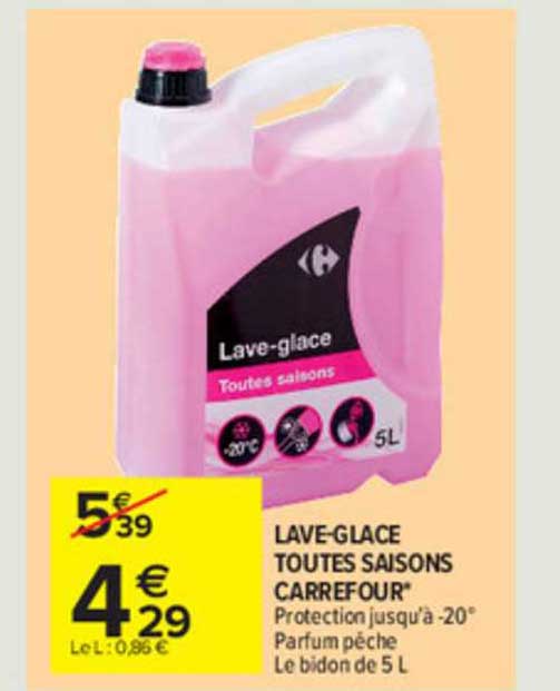 lave-glace toutes saisons carrefour