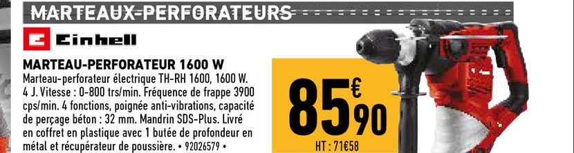 marteau-perforateur 1600 w einhell