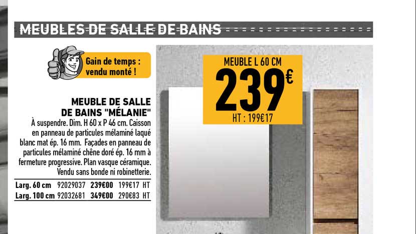 meuble de salle de bains "mélanie"