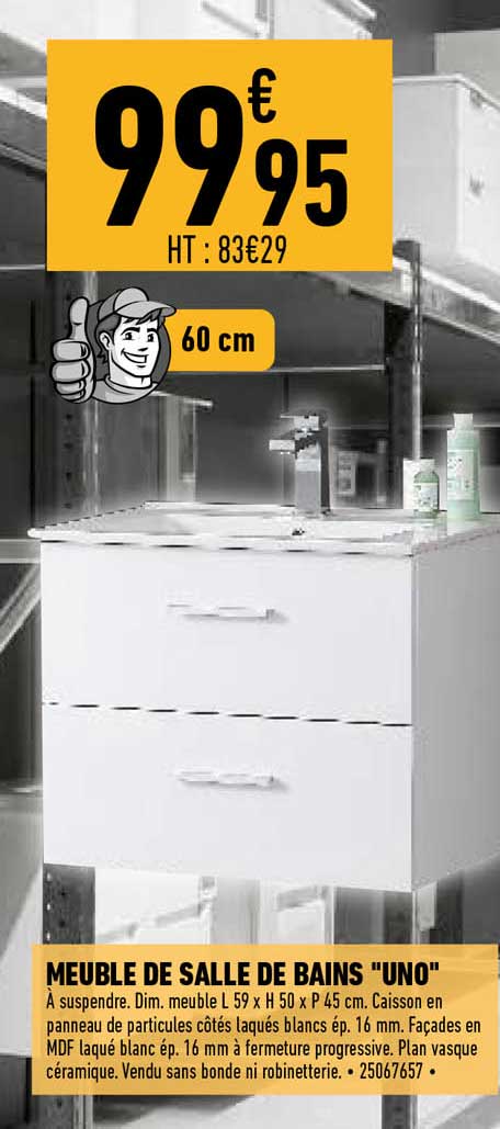 Meuble De Salle De Bains "uno"