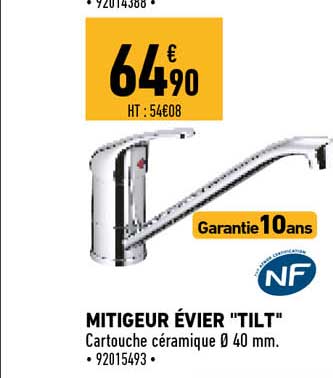 Mitigeur évier "tilt"