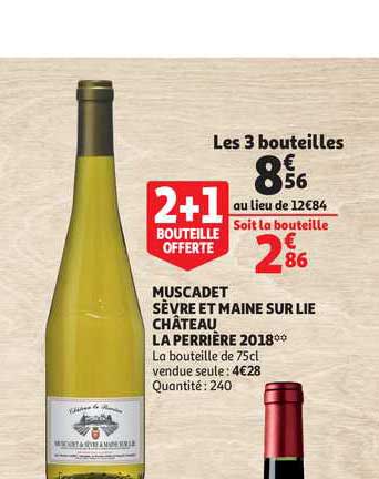 muscadet sèvre et maine sur lie château la perrière 2018