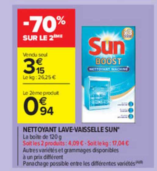 nettoyant lave-vaisselle sun