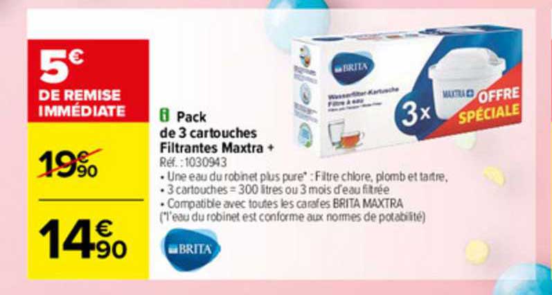 Pack De 3 Cartouches Filtrantes Maxtra +
