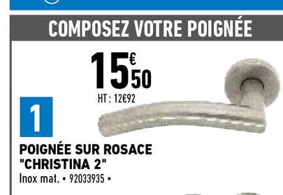 poignée sur rosace "christina 2"