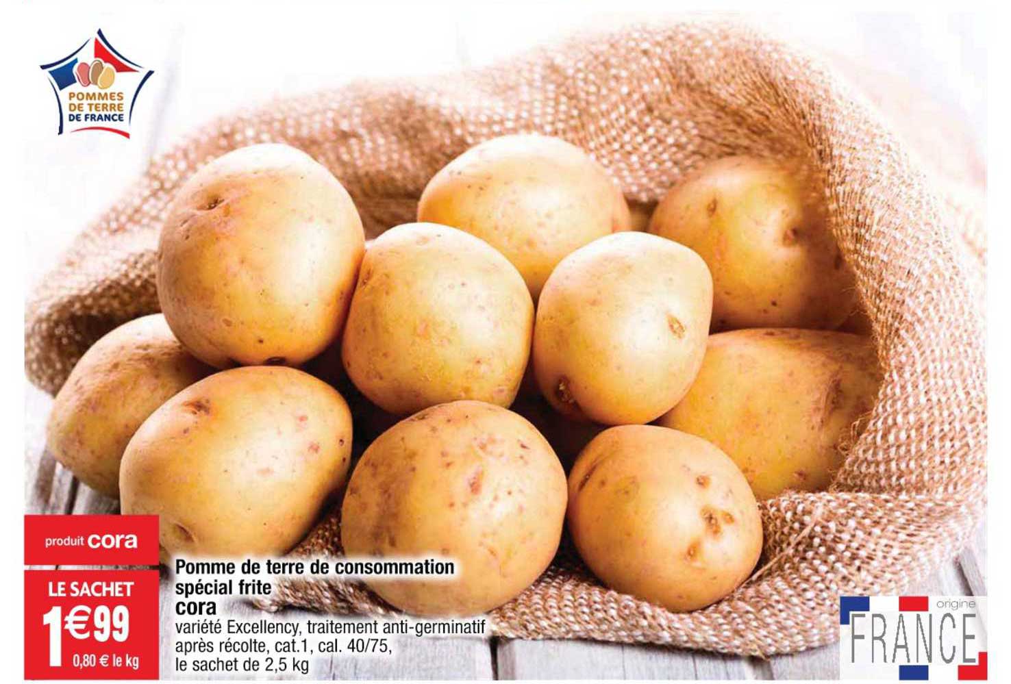 Pomme De Terre De Consommation Spécial Frite Cora