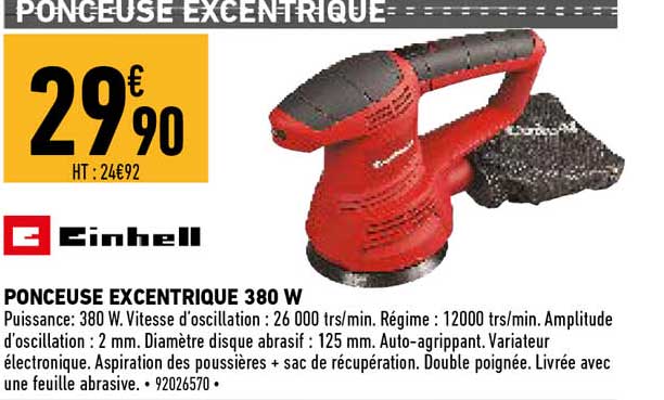 Ponceuse Excentrique 380 W Einhell