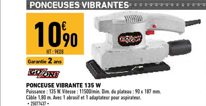 ponceuse vibrante 135 w go-on!