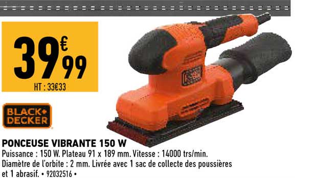 ponceuse vibrante 150 w black&decker