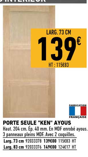 porte seule "ken" ayous