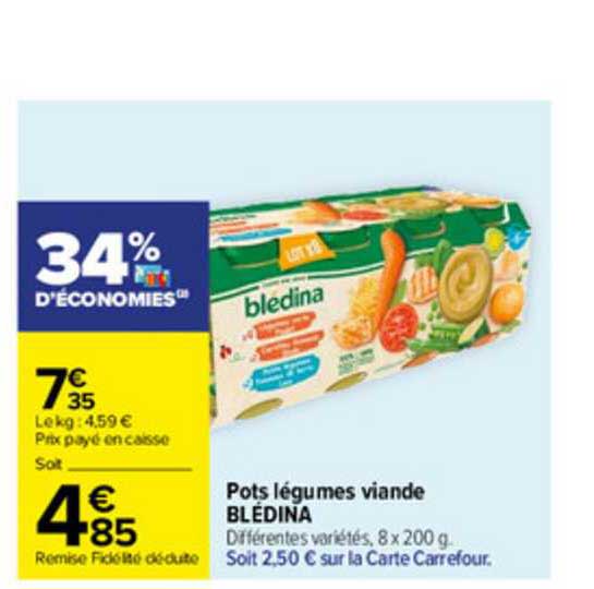 pots légumes viande blédina
