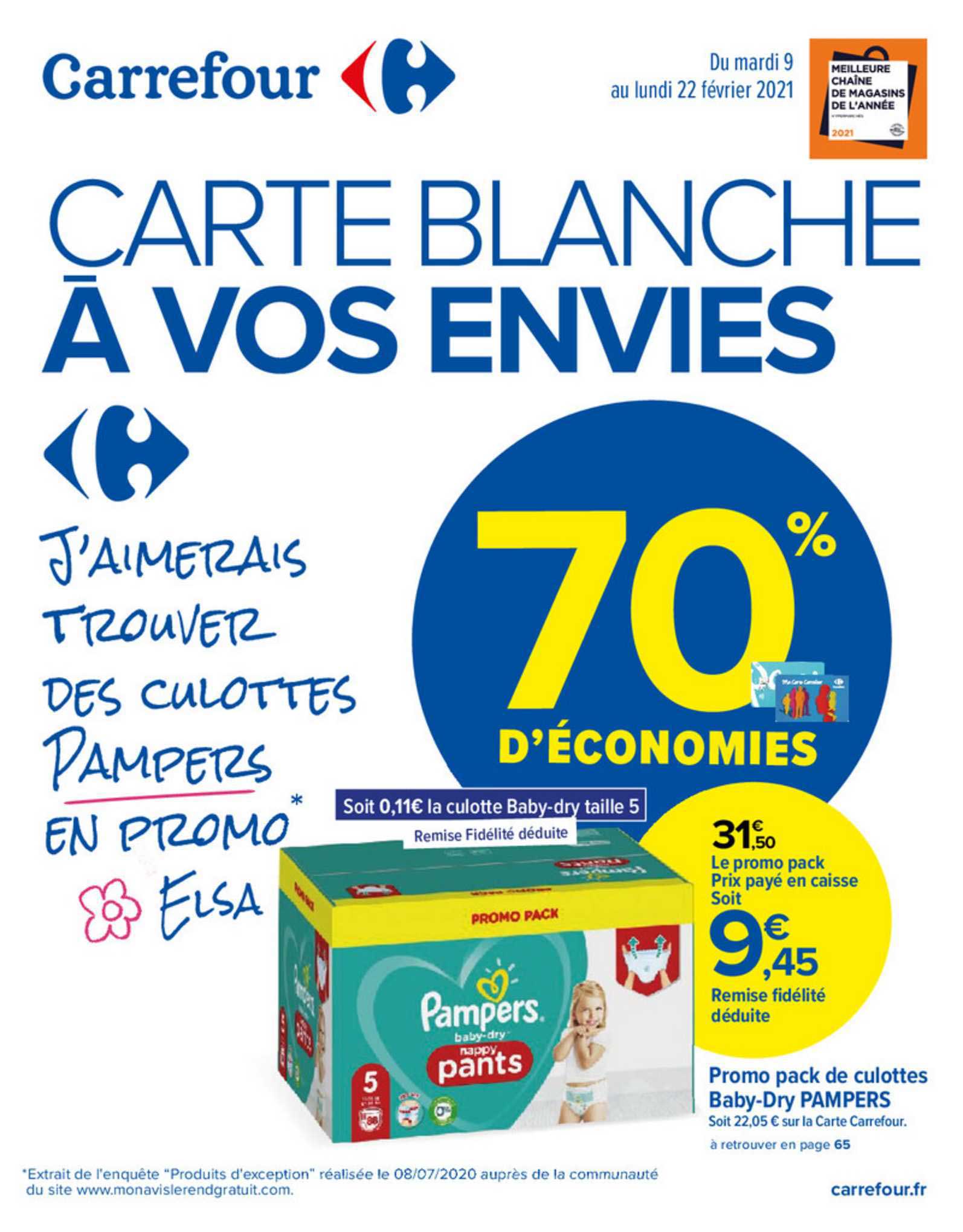 promo pack de culottes baby-dry pampers