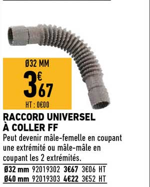 raccord universel à coller ff