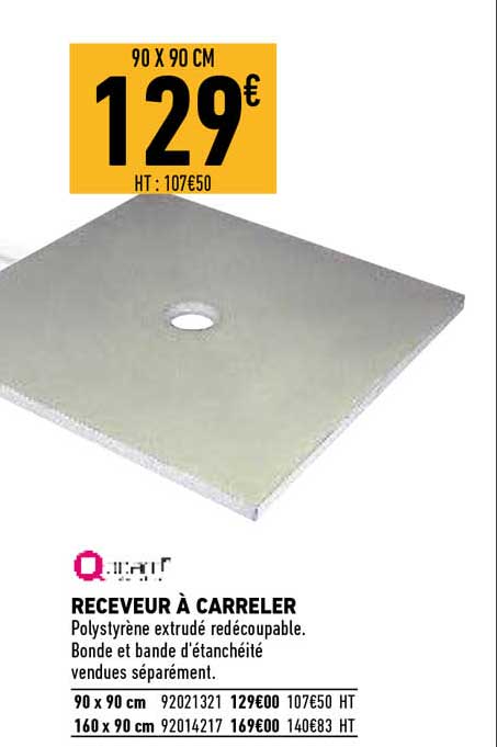 receveur à carreler