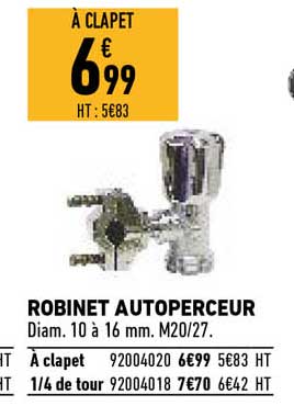 robinet autoperceur