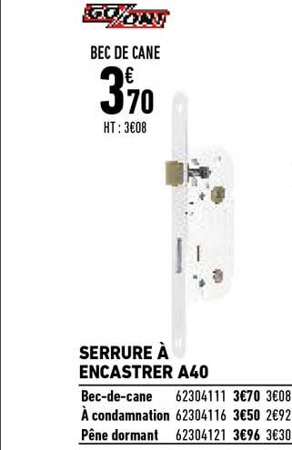 serrure à encastrer a40 go-on!