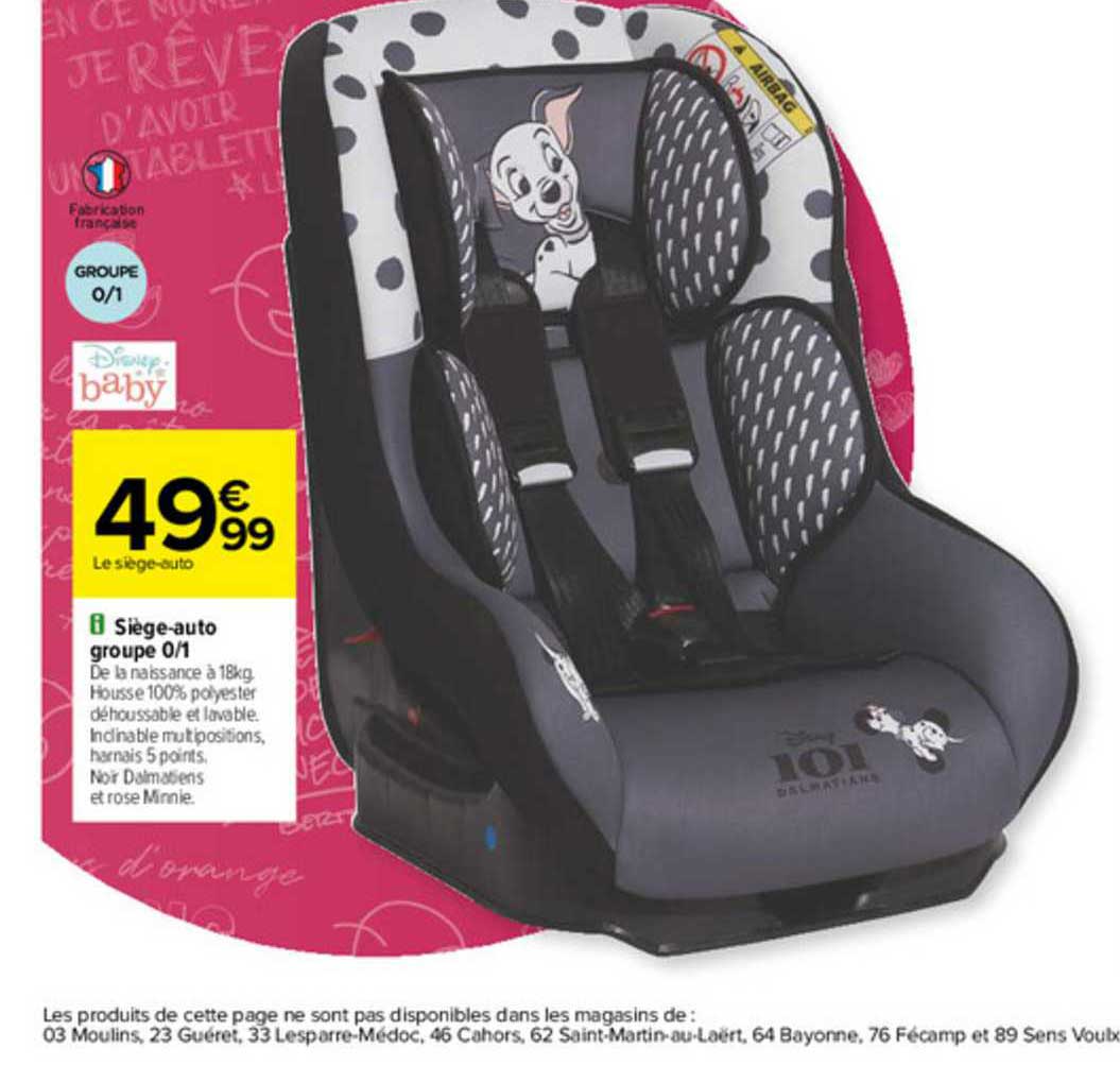 Siège-auto Groupe 0-1 Disney Baby