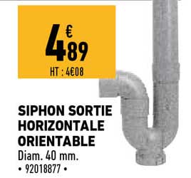siphon sortie horizontale orientable