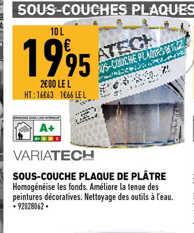 sous-couche plaque de plâtre variatech
