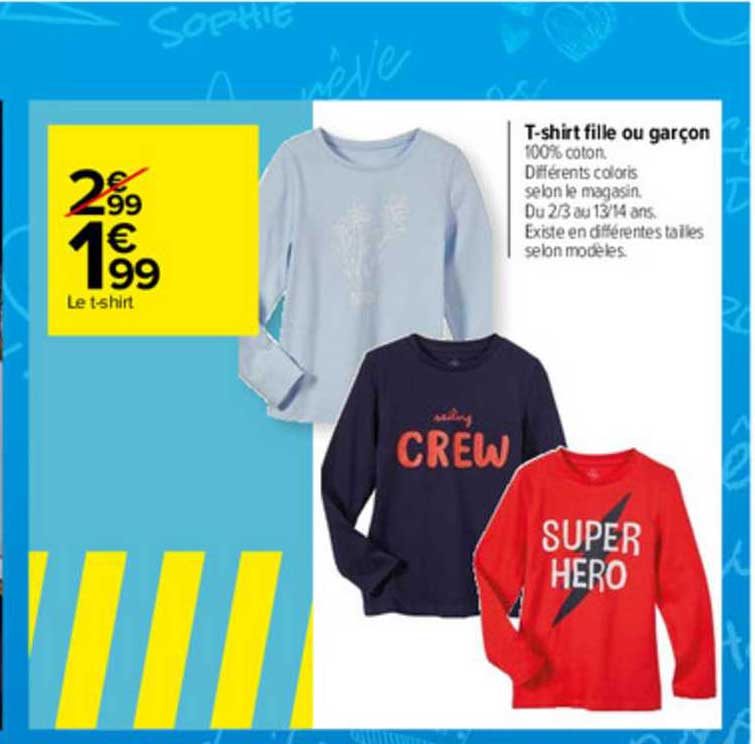 t-shirt fille ou garçon