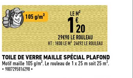 Toile De Verre Maille Spécial Plafond