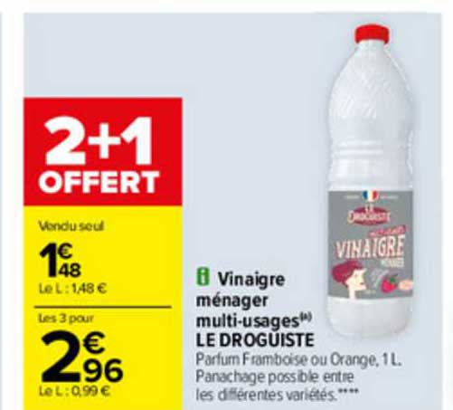 vinaigre ménager multi-usages le droguiste