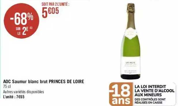 aoc saumur blanc brut princes de loire